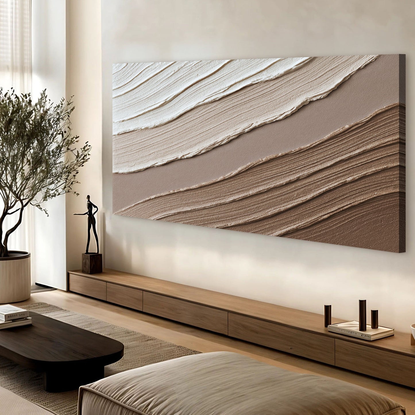 Minimalist Wide-Format Abstract Canvas Wall Art