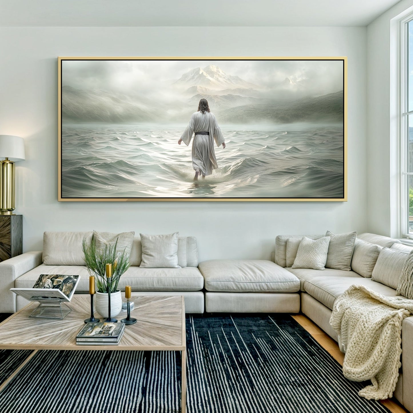 Walking on Water Faith Canvas Wall Art V