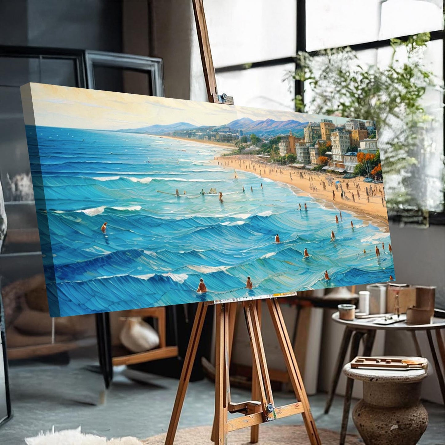 Beach Days Coastal Canvas Wall Art XIV