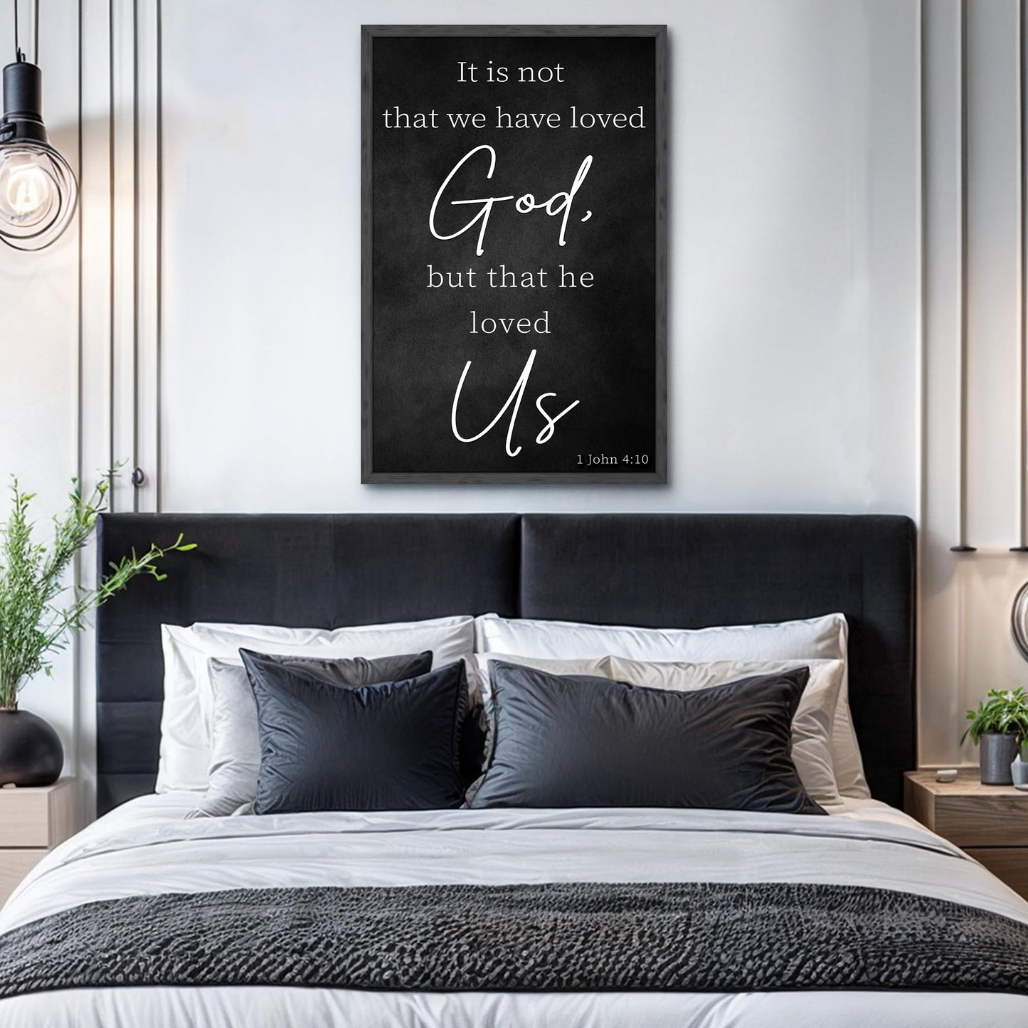 1 John 4:10 Faith Sign Canvas Wall Art