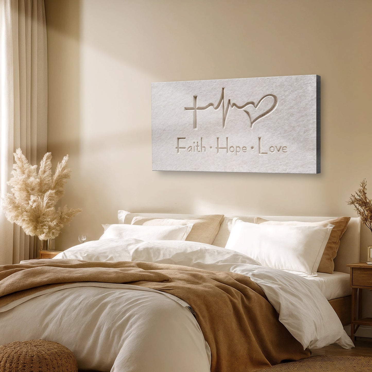 Faith Hope Love Canvas Wall Art IV