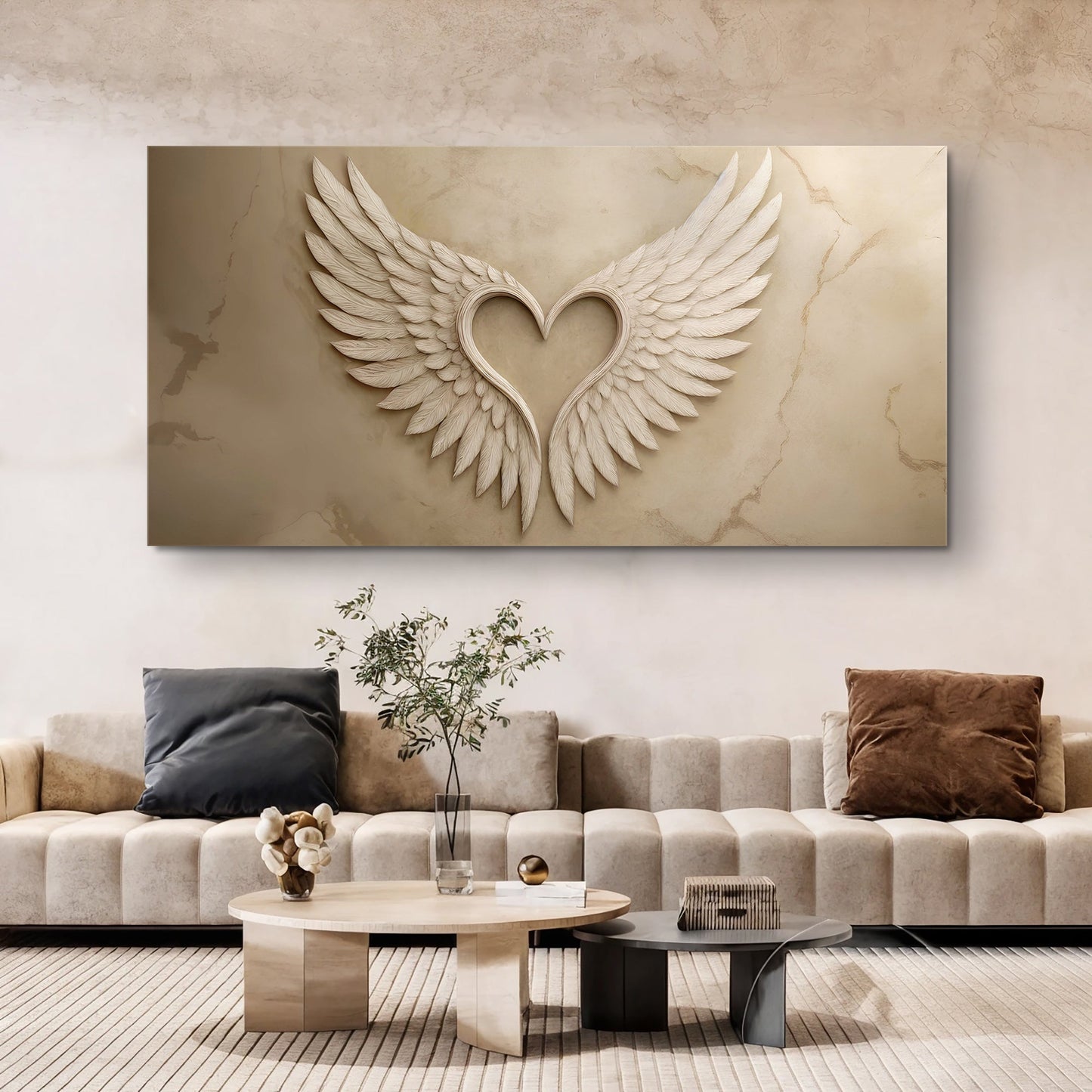 Wings of Love Abstract Canvas Wall Art