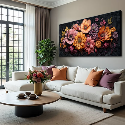 Colorful Realistic Floral Canvas Wall Art