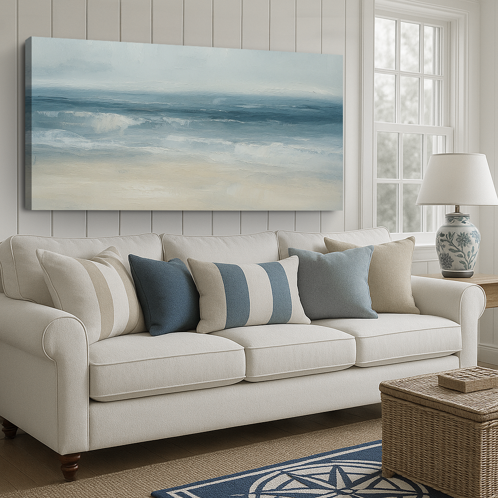 Waterscape Abstract Canvas Wall Art IX