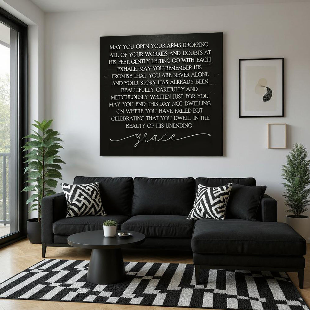 Unending Grace Faith Square Canvas Wall Art