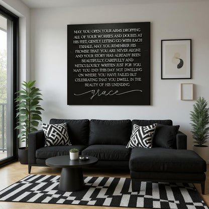Unending Grace Faith Square Canvas Wall Art