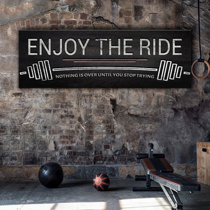 Enjoy The Ride Gym Canvas Wall Art