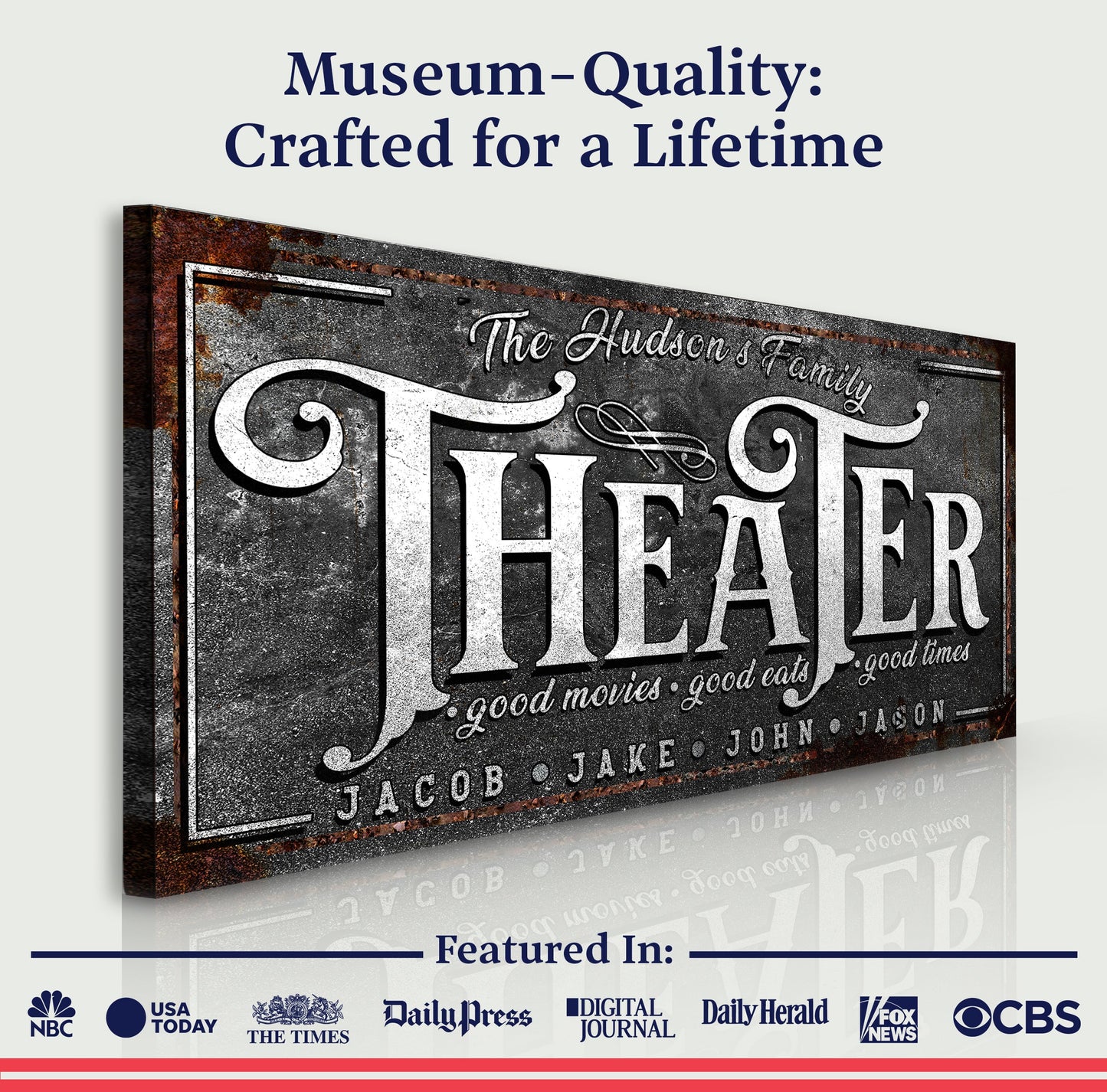 Theater Room Canvas Wall Art Sign V