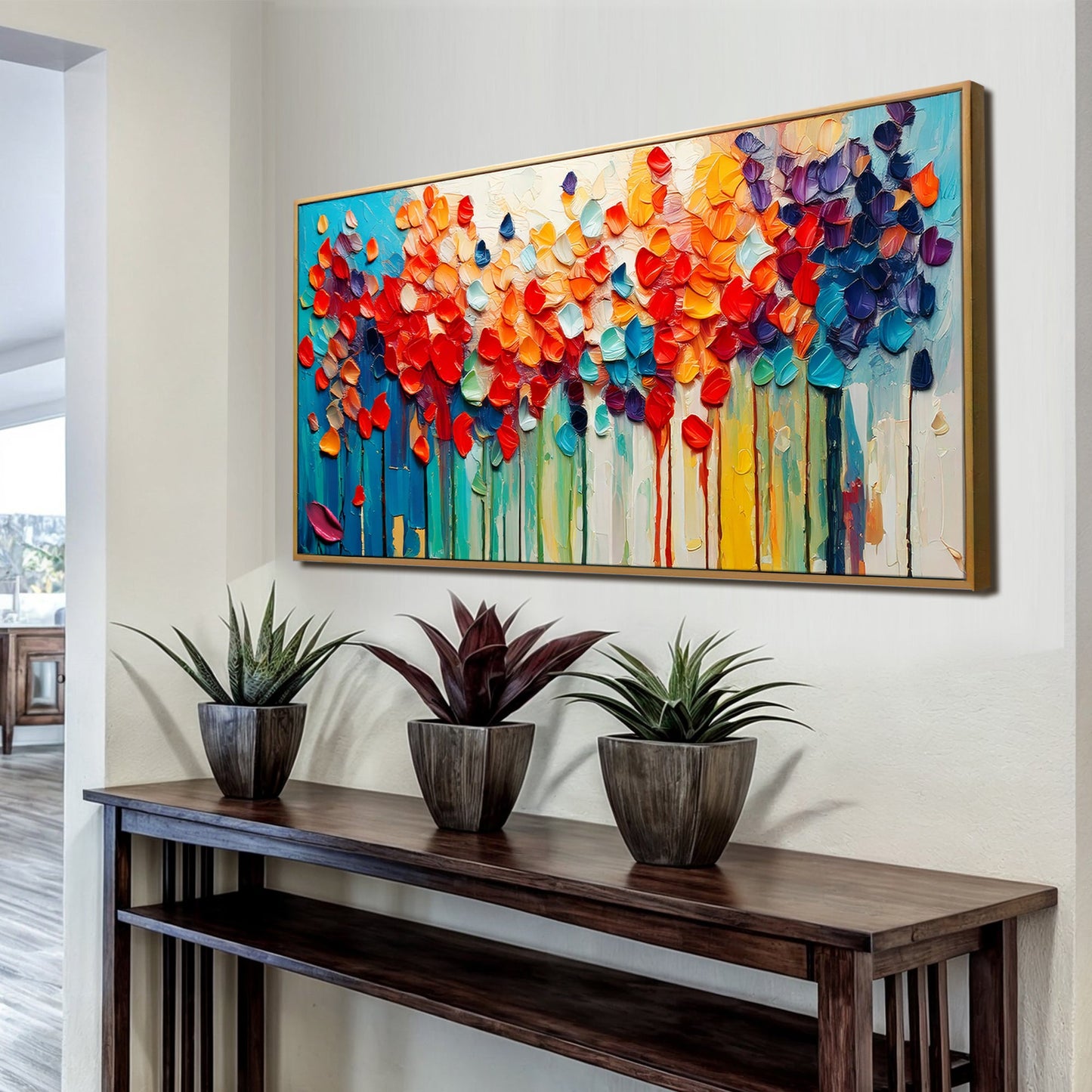 Colorful Petals Floral Canvas Wall Art