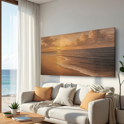 Beach Shoreline Coastal Canvas Wall Art
