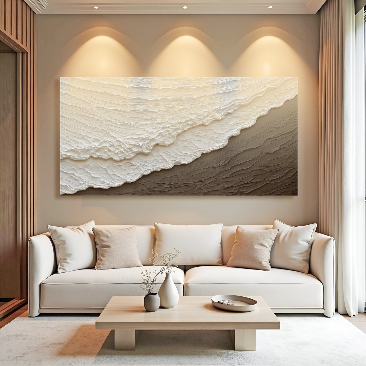 Abstract Ocean Waves Canvas Wall Art