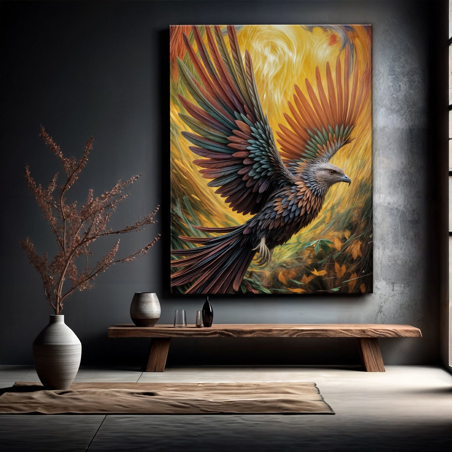 Flight of Fancy Bird Canvas Wall Art