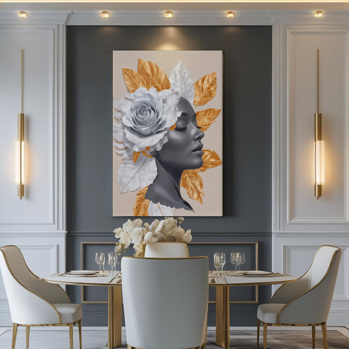 Floral Majesty Canvas Wall Art - Style C