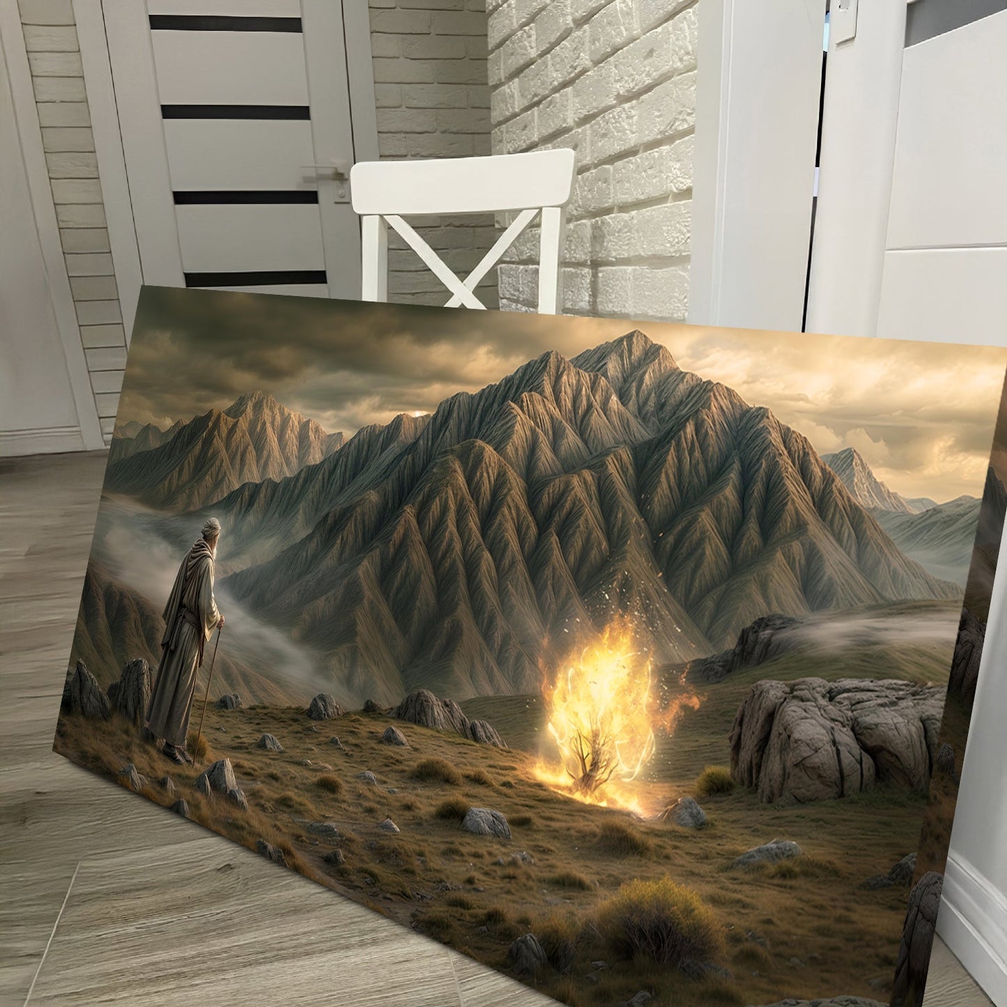 Burning Bush Faith Canvas Wall Art IV