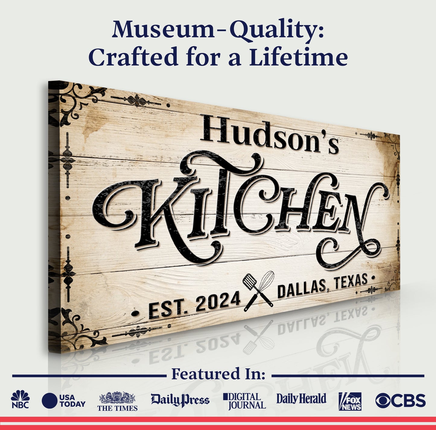 Kitchen Decor Canvas Art Sign