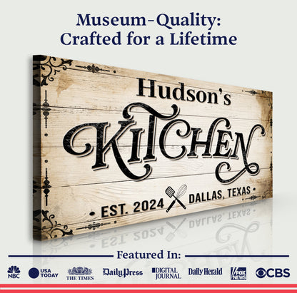 Kitchen Decor Canvas Art Sign