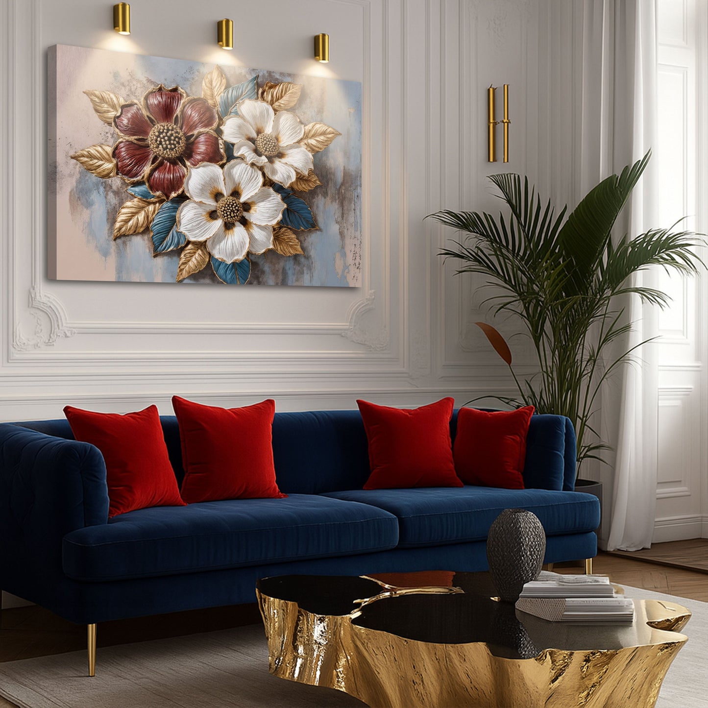 Floral Symphony Canvas Wall Art