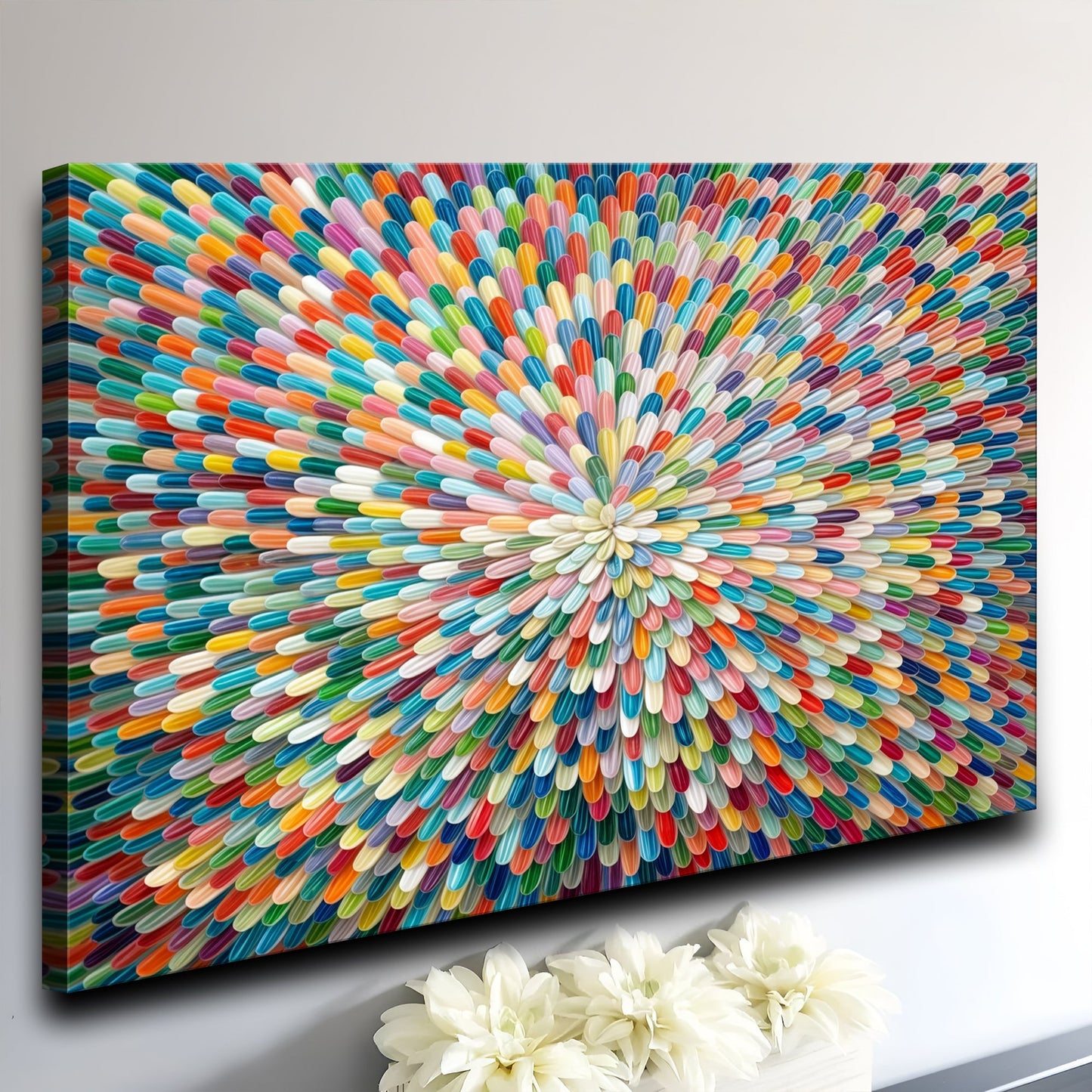 Radiant Bloom Abstract Canvas Wall Art