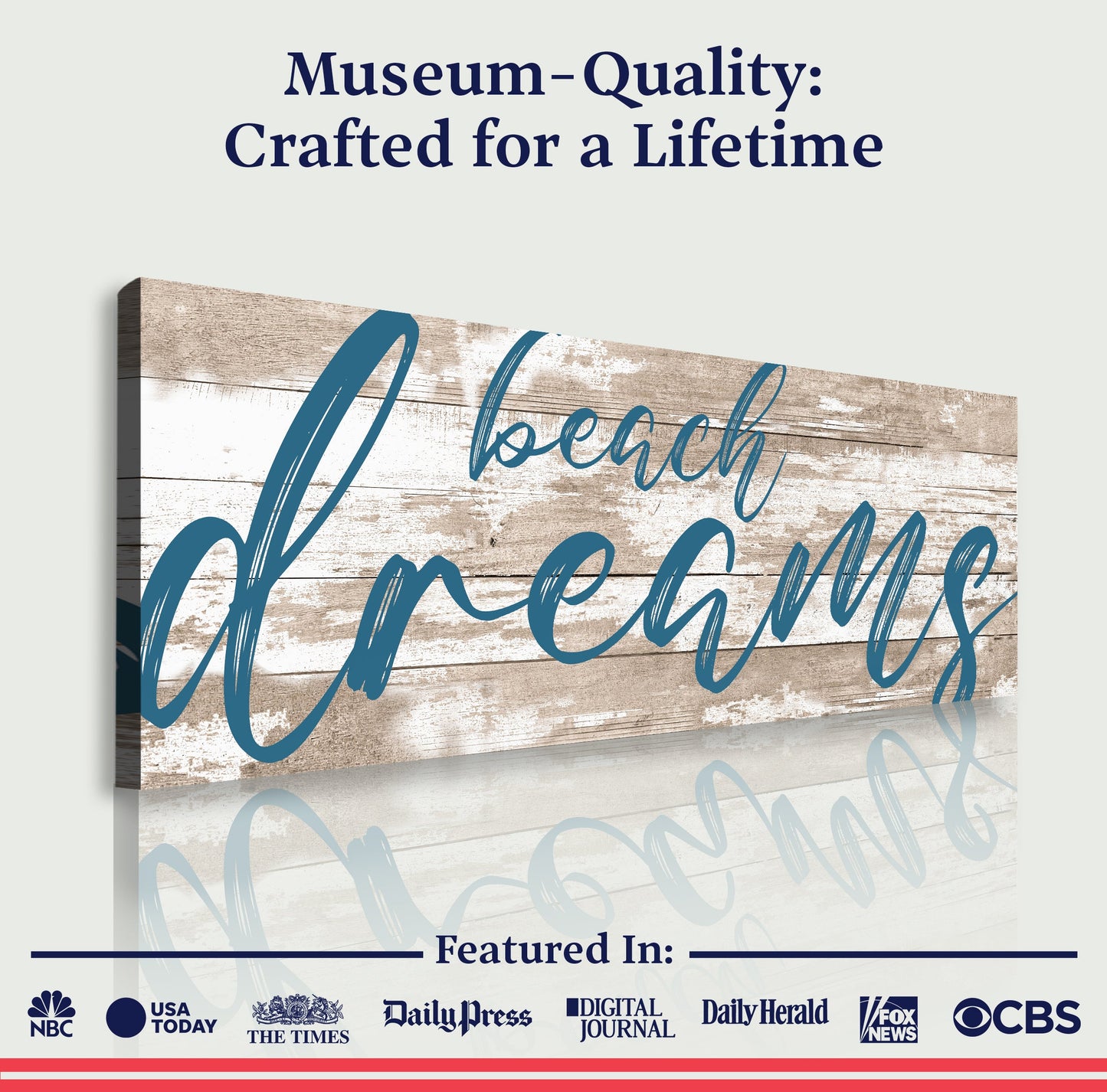 Beach Dreams Nautical Canvas Sign