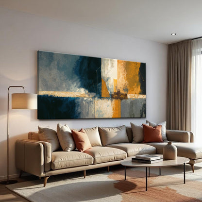 Abstract Geometric Lines Canvas Wall Art