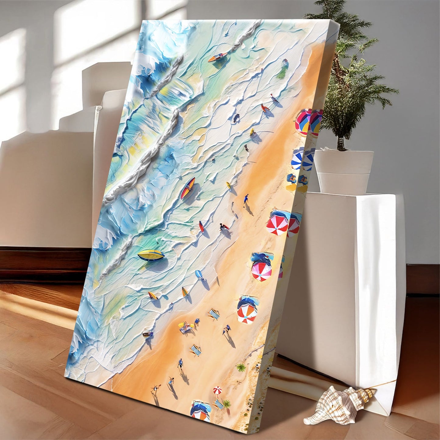 Beach Days Coastal Canvas Wall Art III