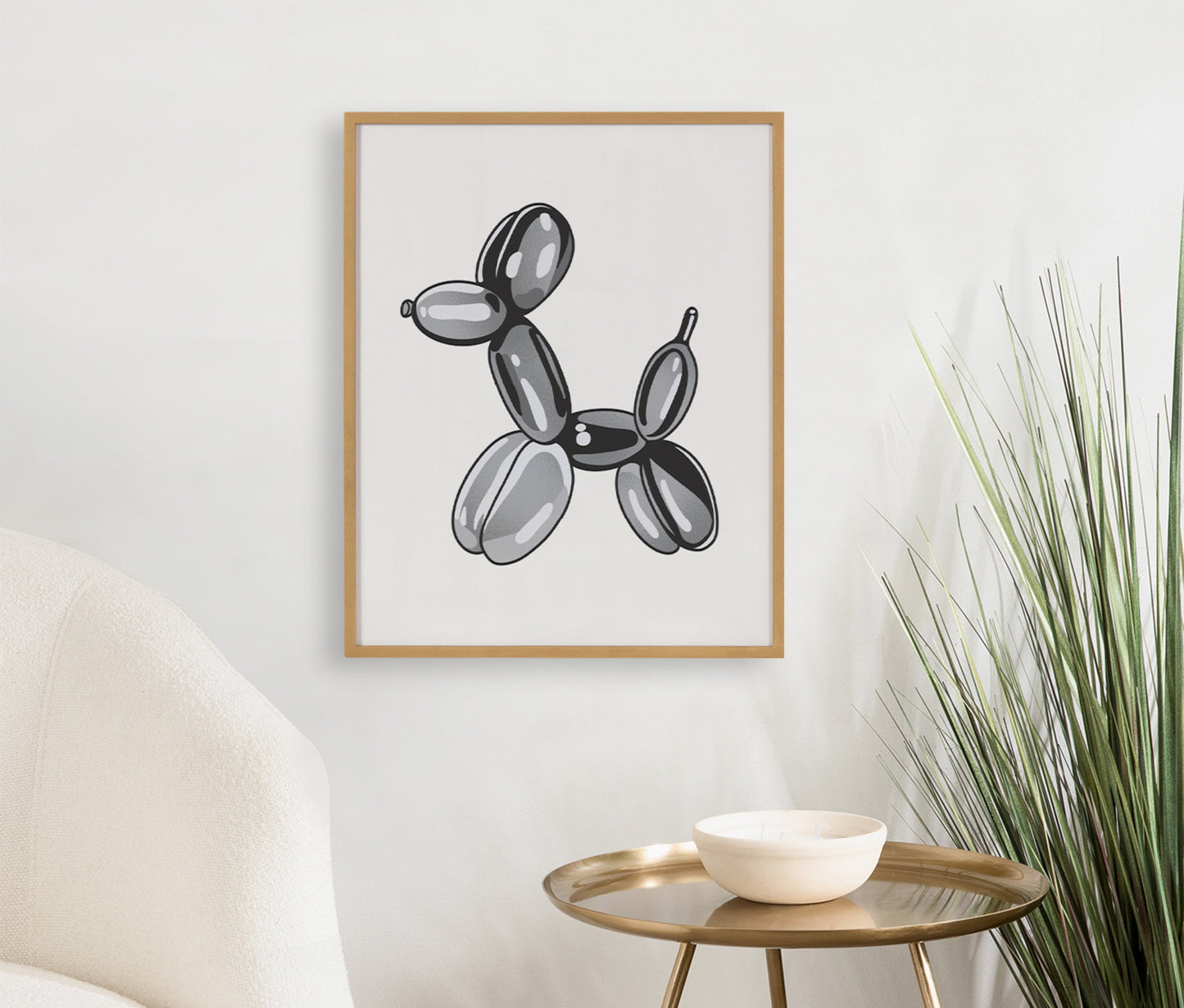 Balloon Dog Framed Wall Art Print