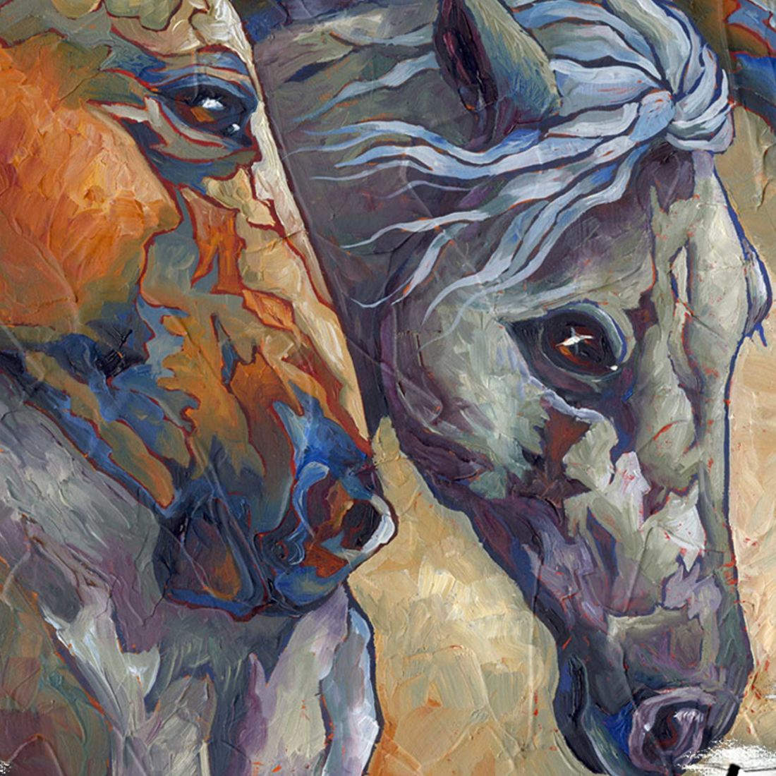 Running Horses Wood Wall Art and Door Hanger