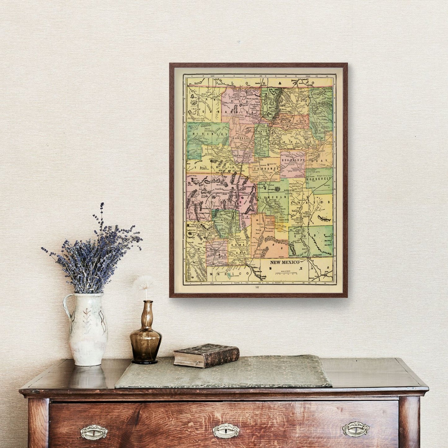 Vintage Map of New Mexico, 1909