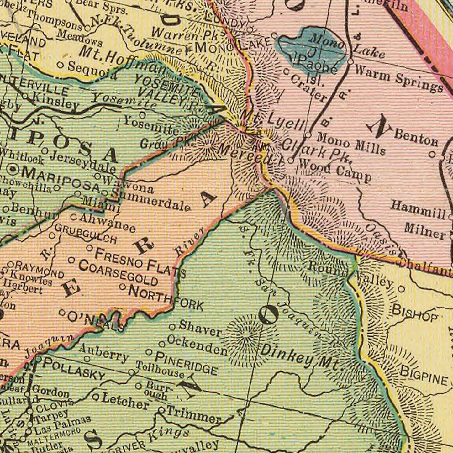 Vintage Map of California, 1909