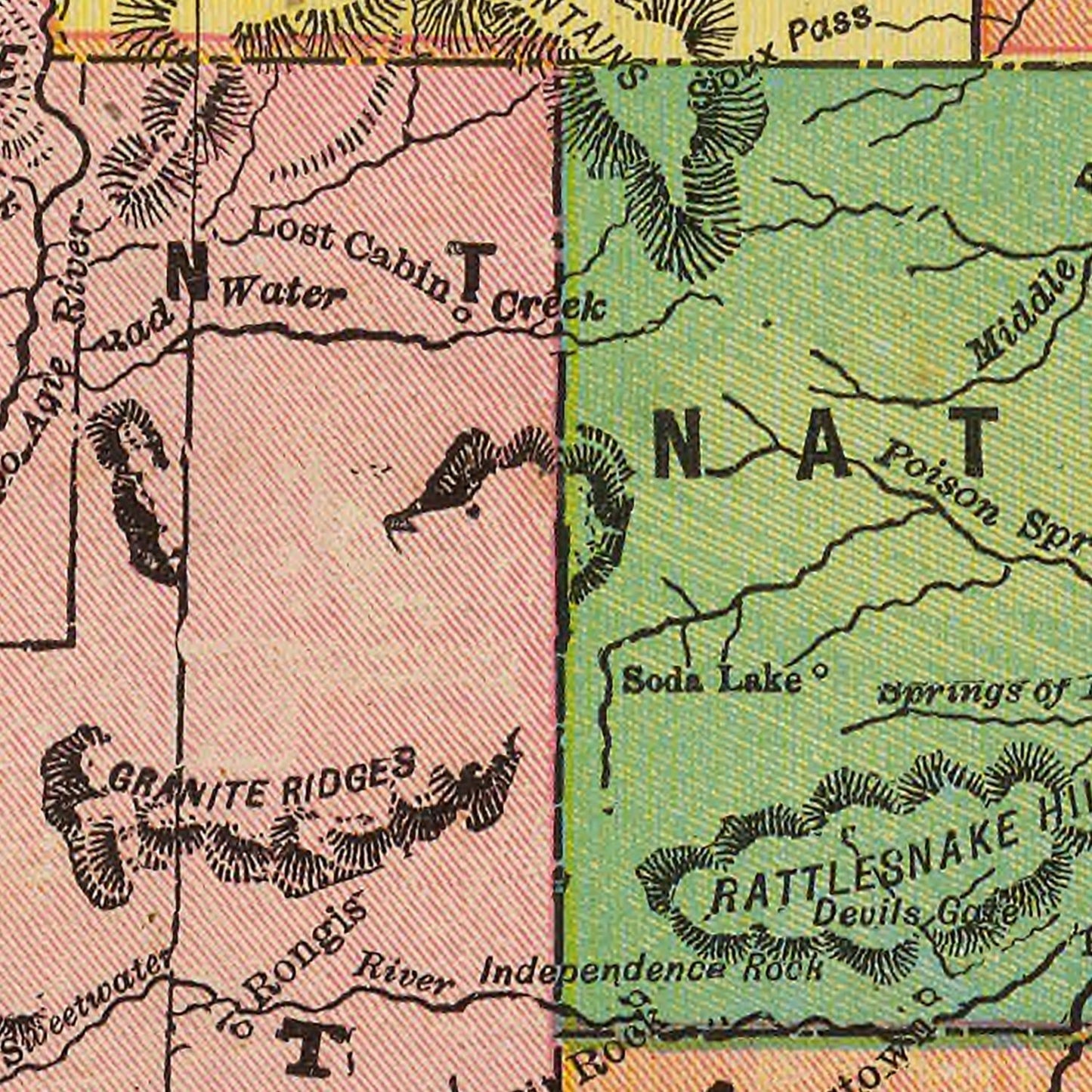 Vintage Map of Wyoming, 1909