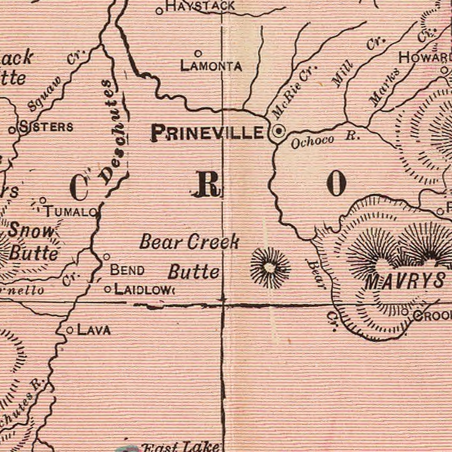 Vintage Map of Oregon, 1909 II