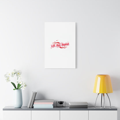 Lift Run Repeat Gym Motivation Canvas Wall Art