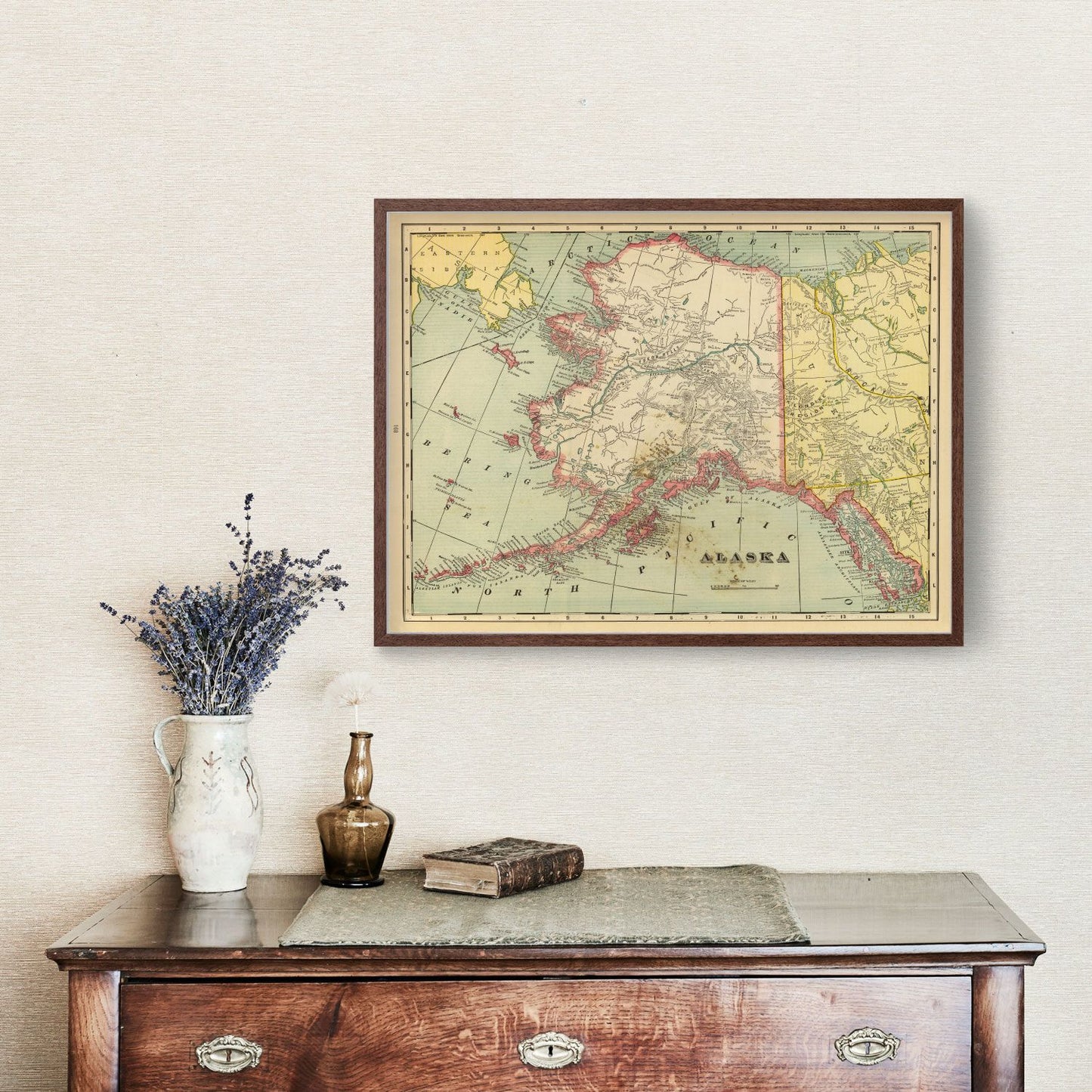 Vintage Map of Alaska, 1909 - Portrait