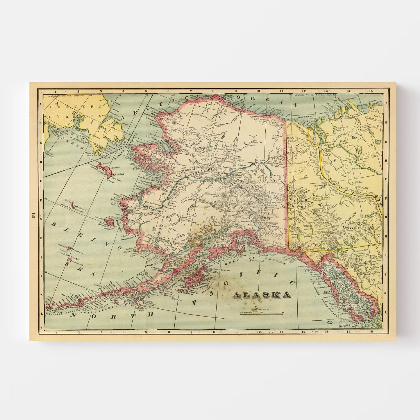 Vintage Map of Alaska, 1909 - Portrait