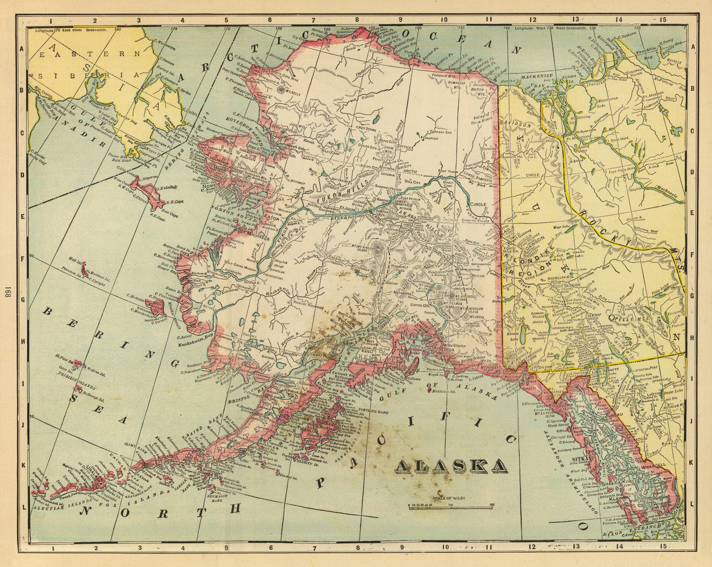 Vintage Map of Alaska, 1909 - Portrait