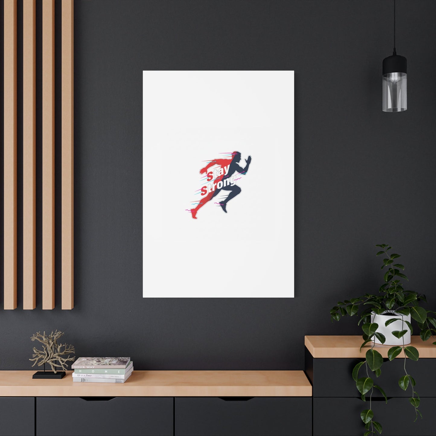 Stay Strong Runner Canvas | Fitness Motivation, Gym Wall Art