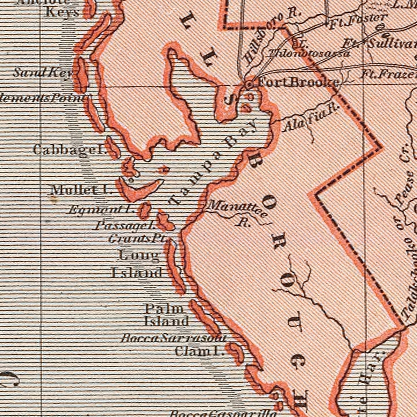 Vintage Map of Florida 1842