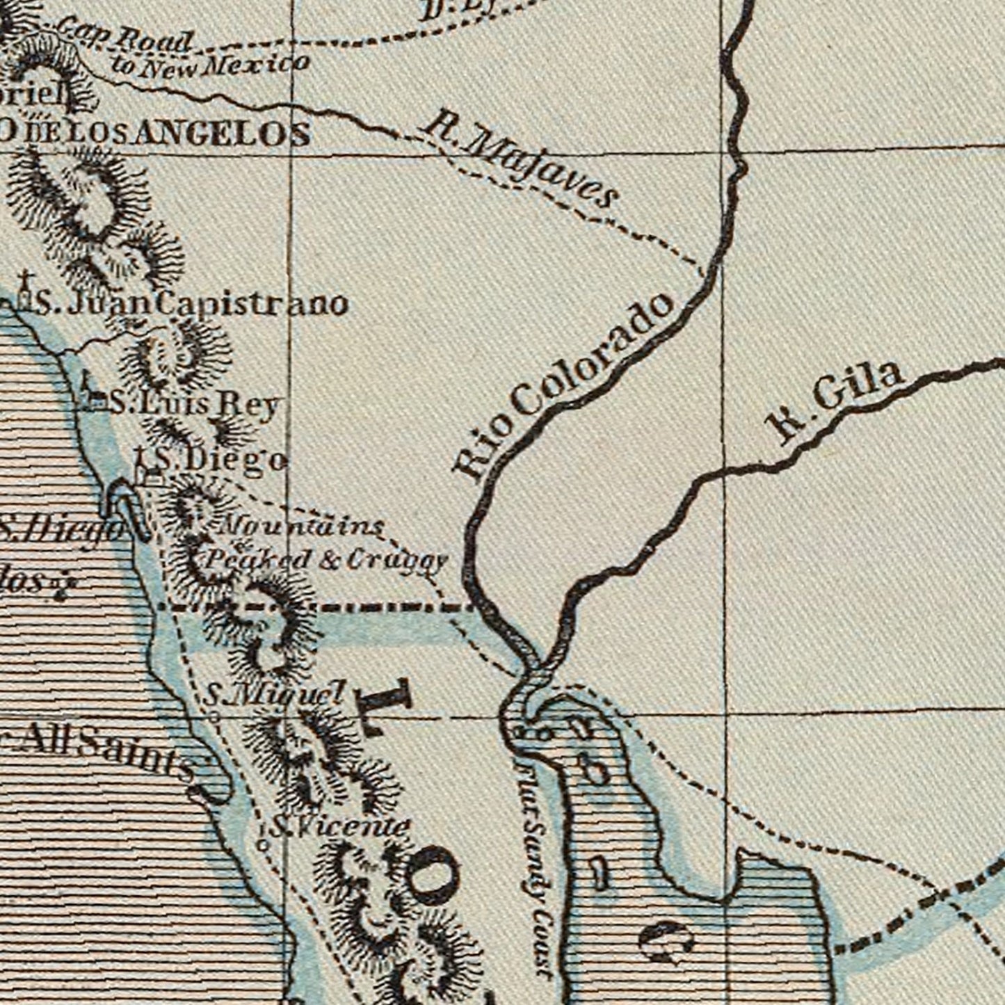 Vintage Map of California, 1842 | Wall Art