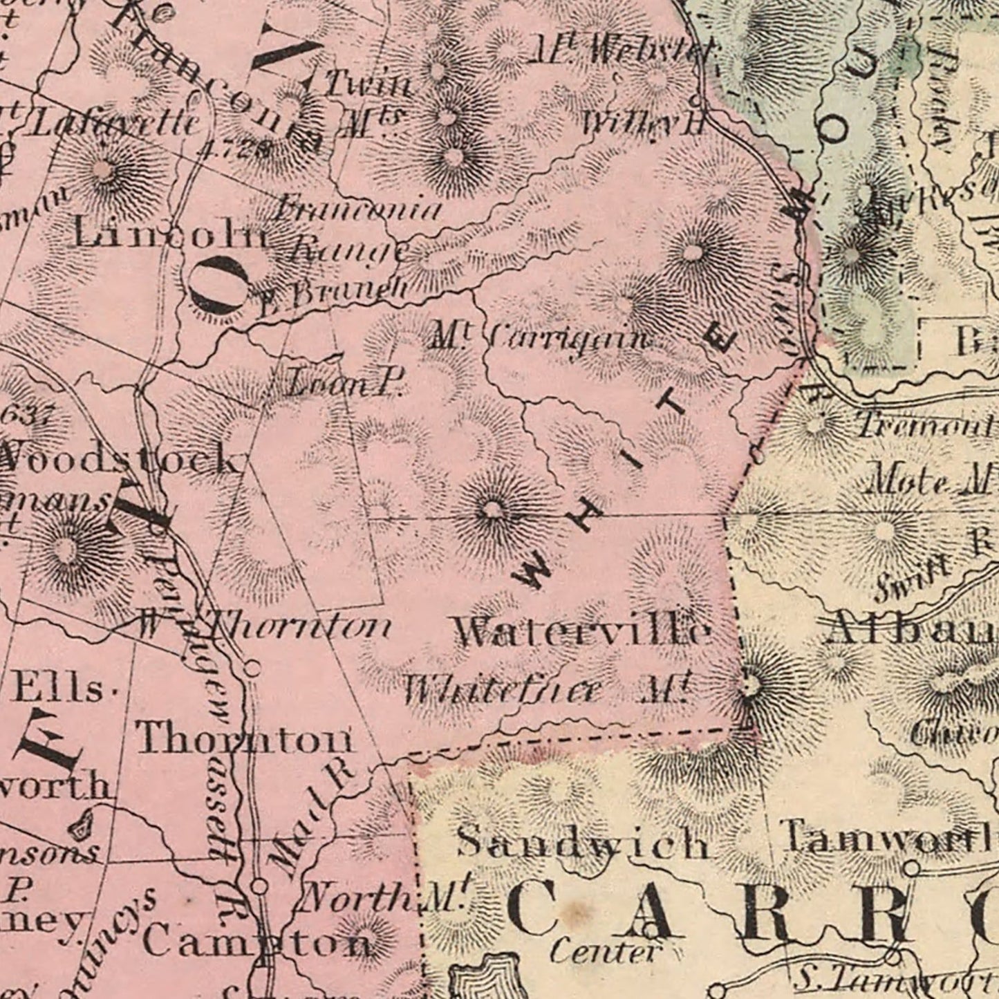 Vintage Map of New Hampshire, 1861