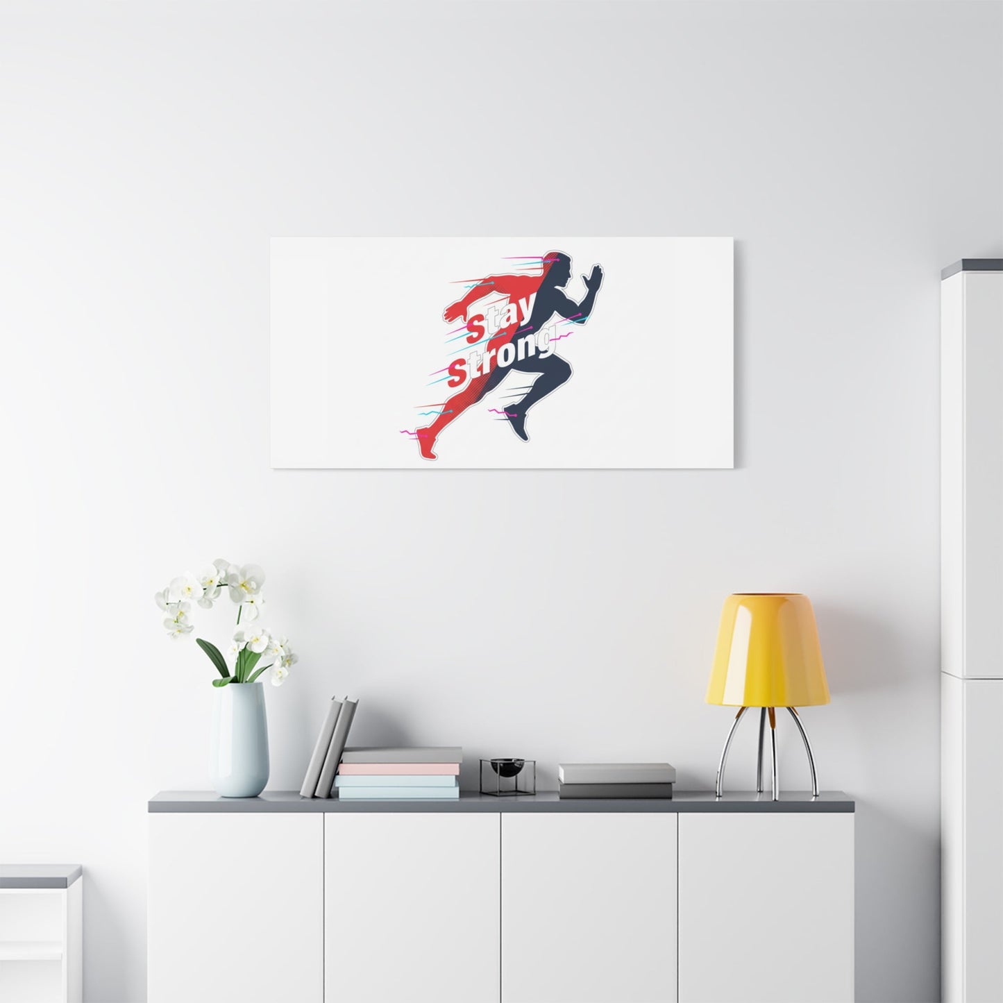 Stay Strong Runner Canvas | Fitness Motivation, Gym Wall Art