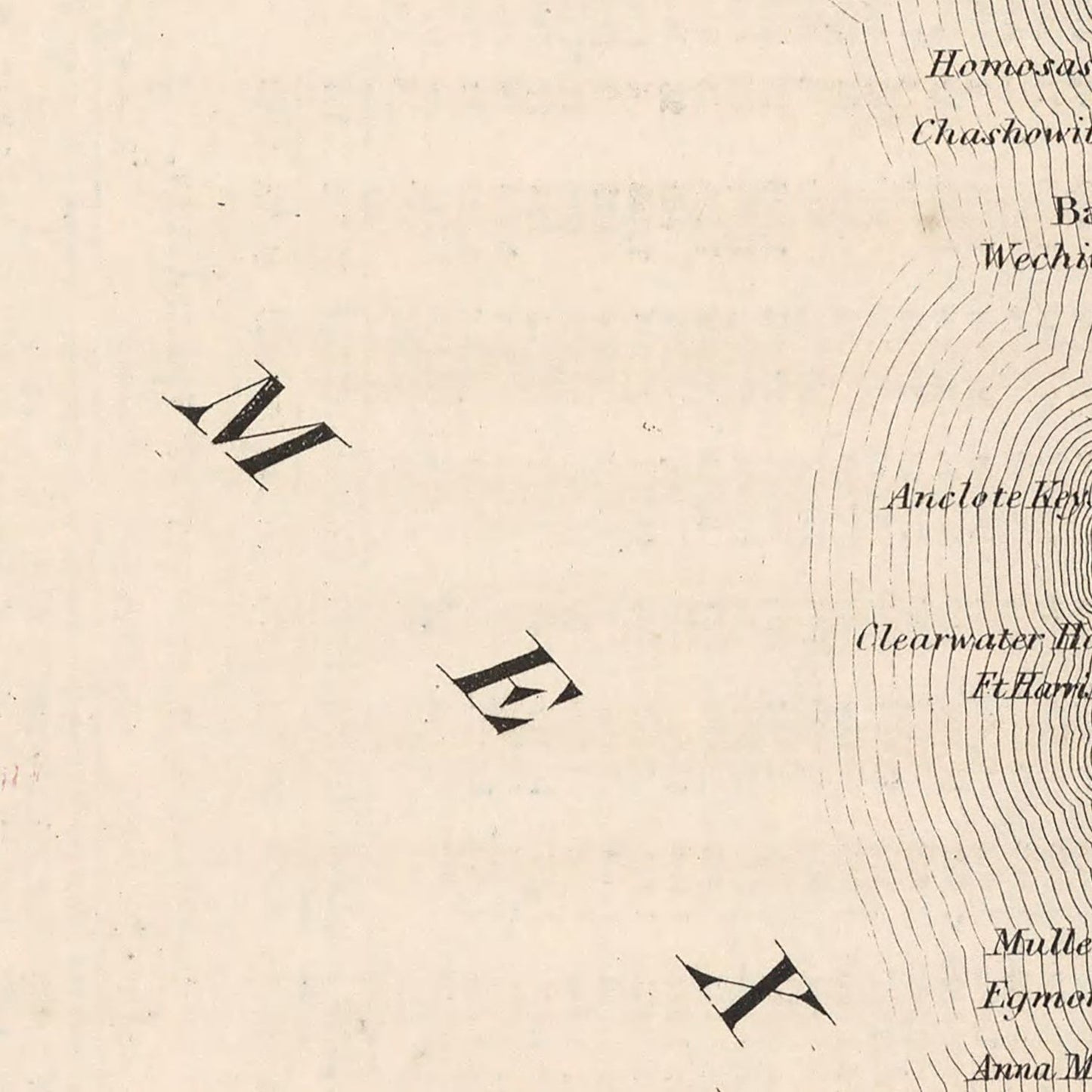Vintage Map of Florida, 1861