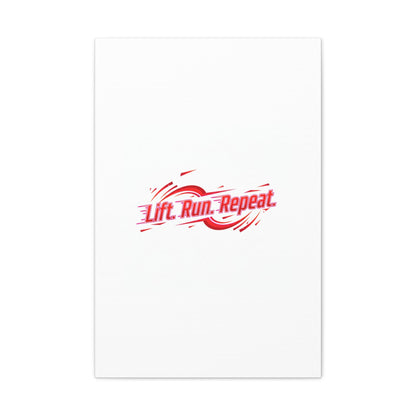 Lift Run Repeat Gym Motivation Canvas Wall Art