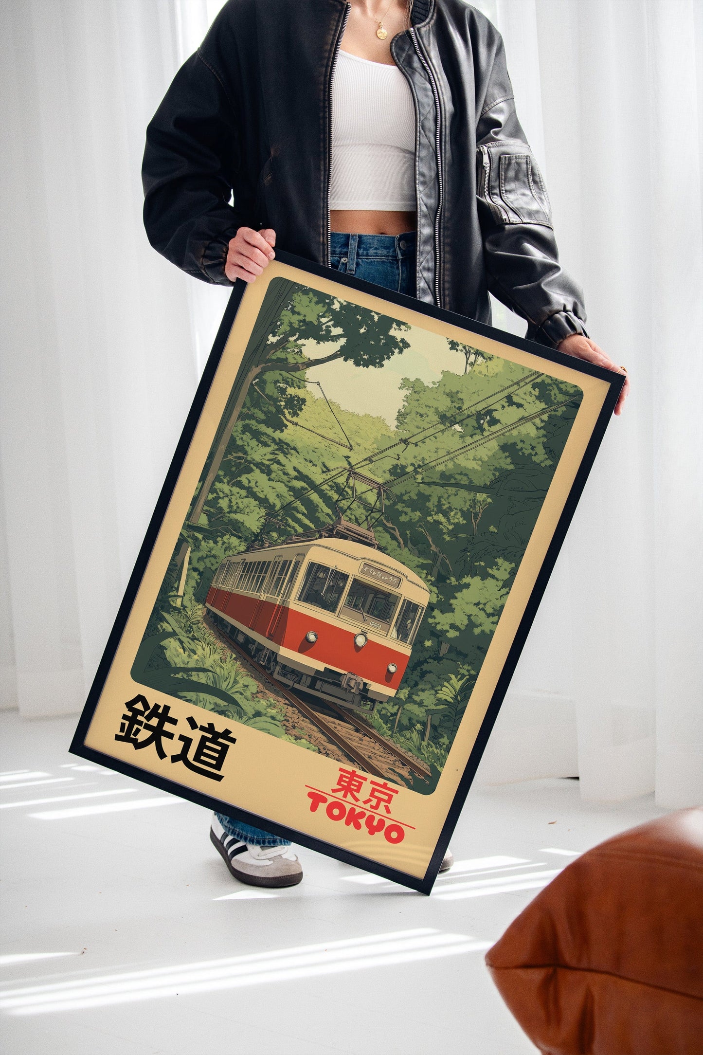 Retro Tokyo Railway Vintage Japanese Travel Print