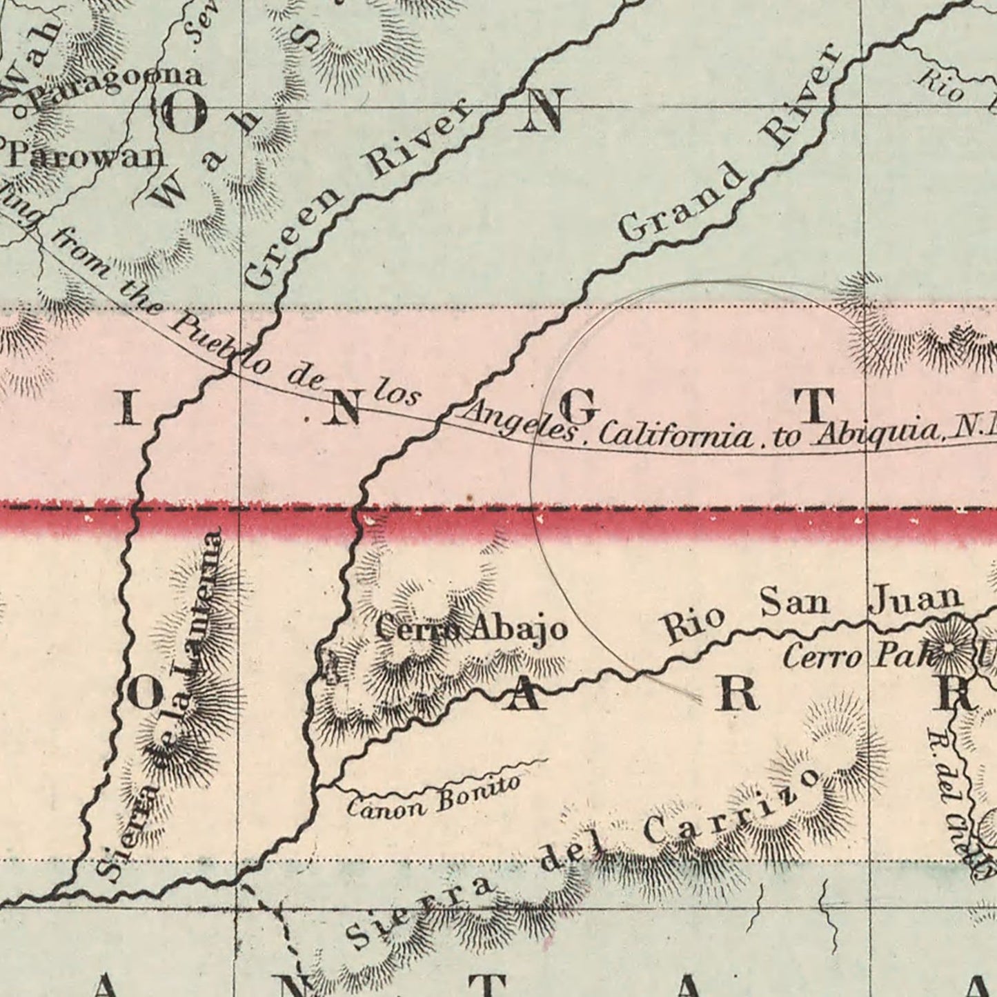 Vintage Map of New Mexico and Utah, 1861