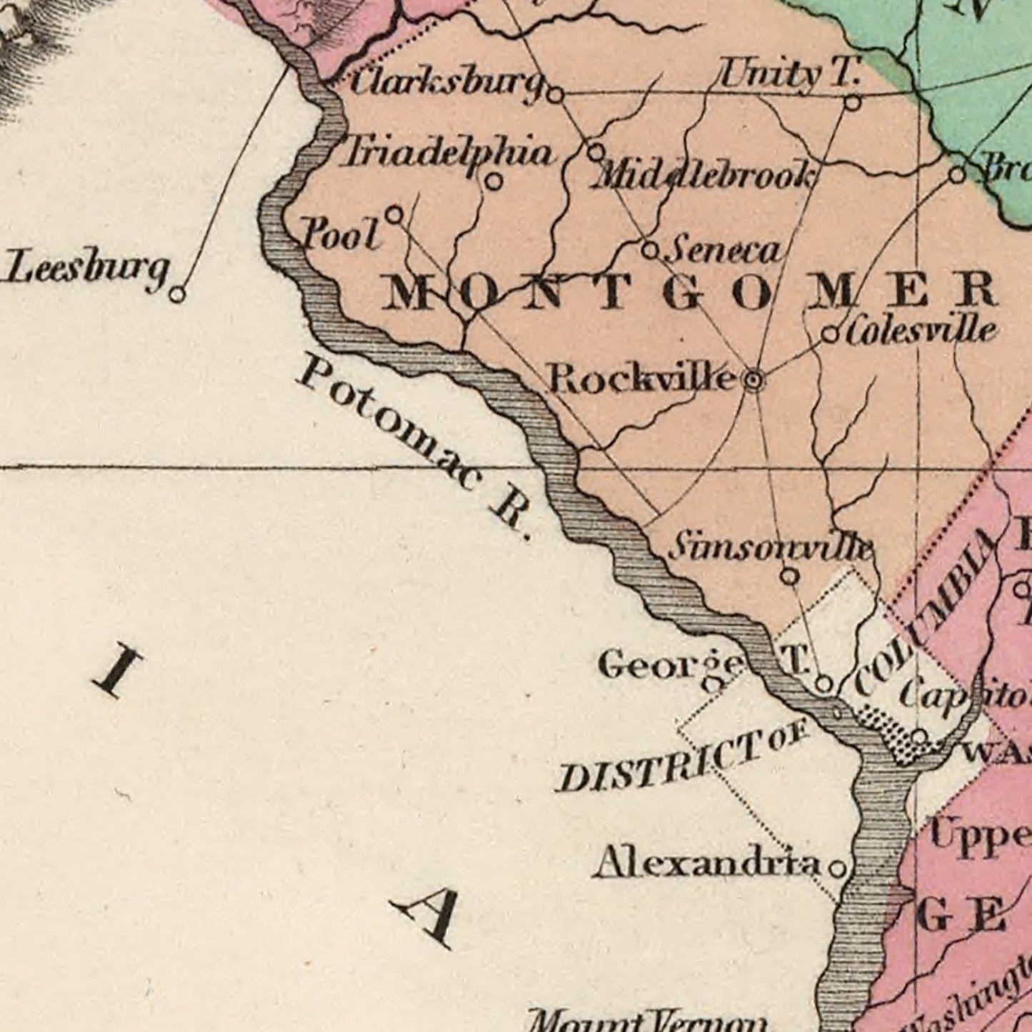 Vintage Map of Maryland, 1824