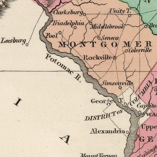 Vintage Map of Maryland, 1824