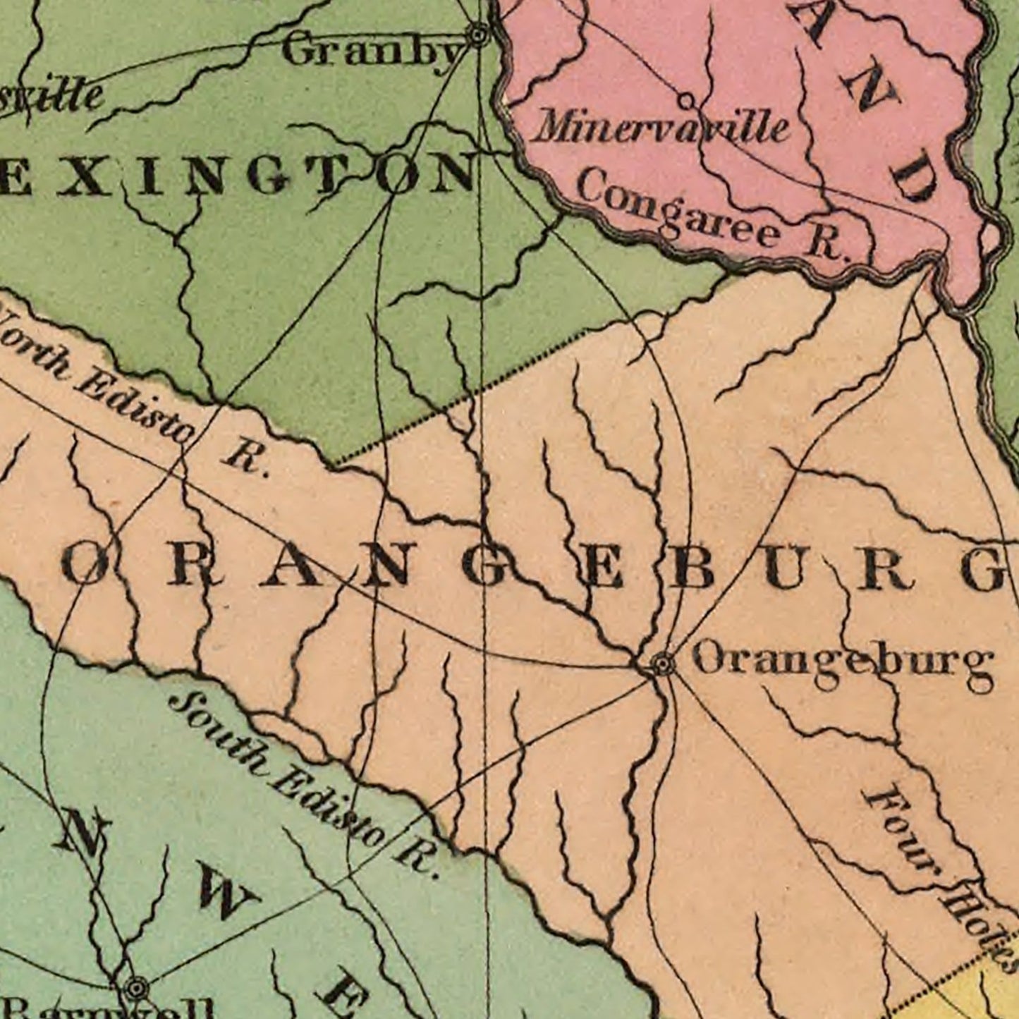 Vintage Map of South Carolina, 1824