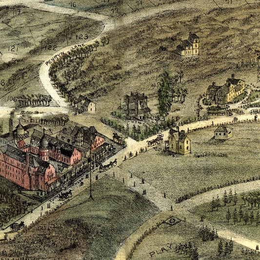 Vintage Map of Rockport, Massachusetts, 1880