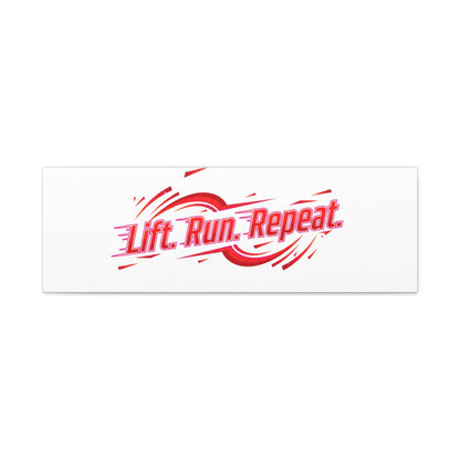 Lift Run Repeat Gym Motivation Canvas Wall Art