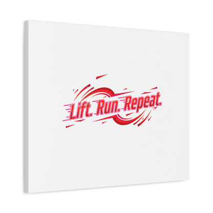 Lift Run Repeat Gym Motivation Canvas Wall Art